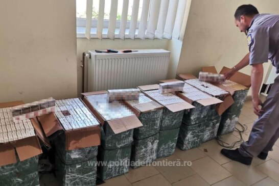 Maramureș: Țigări de contrabandă confiscate la granița cu Ucraina. Cum au scăpat contrabandiștii