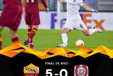 Fotbal: CFR Cluj, surclasată de AS Roma cu 5-0, în Europa League
