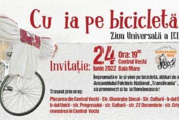 Baia Mare: Plimbare cu bicicleta de Ziua Universală a Iei în cadrul acțiunii ”Cu ia pe bicicletă”