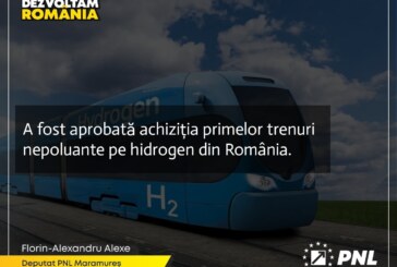 Deputatul Florin Alexe: Guvernul a aprobat achiziția primelor trenuri nepoluante pe hidrogen din România