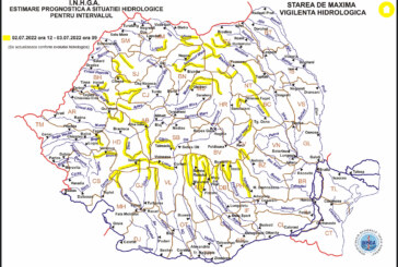 De la o avertizare la alta: Cod galben pe mai multe râuri din Maramureș