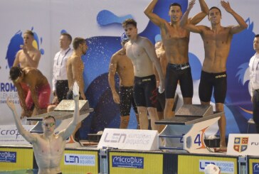 CAMPIONAT EUROPEAN – Medalie de aur pentru ștafeta Romaniei de 4×100 m liber masculin