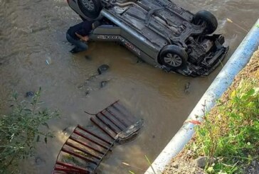 LĂPUȘUL ROMANESC – O șoferiță de 18 ani a plonjat cu mașina în rau