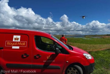 În insulele scoţiene, corespondenţa este de acum livrată cu ajutorul dronelor